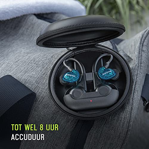 Shure AONIC 215 TW2 True Wireless Sound Isolating Ear Buds met Bluetooth 5-technologie, premium audio met diepe bas, beveiligde fit over-the-ear, 32 uur batterijduur (Gen 2)-Blauw - Image 5