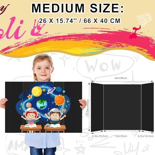 Image of HAUTOCO 4 Pcs Medium Trifold Poster Board 26'' x 15.74'' Project Boards