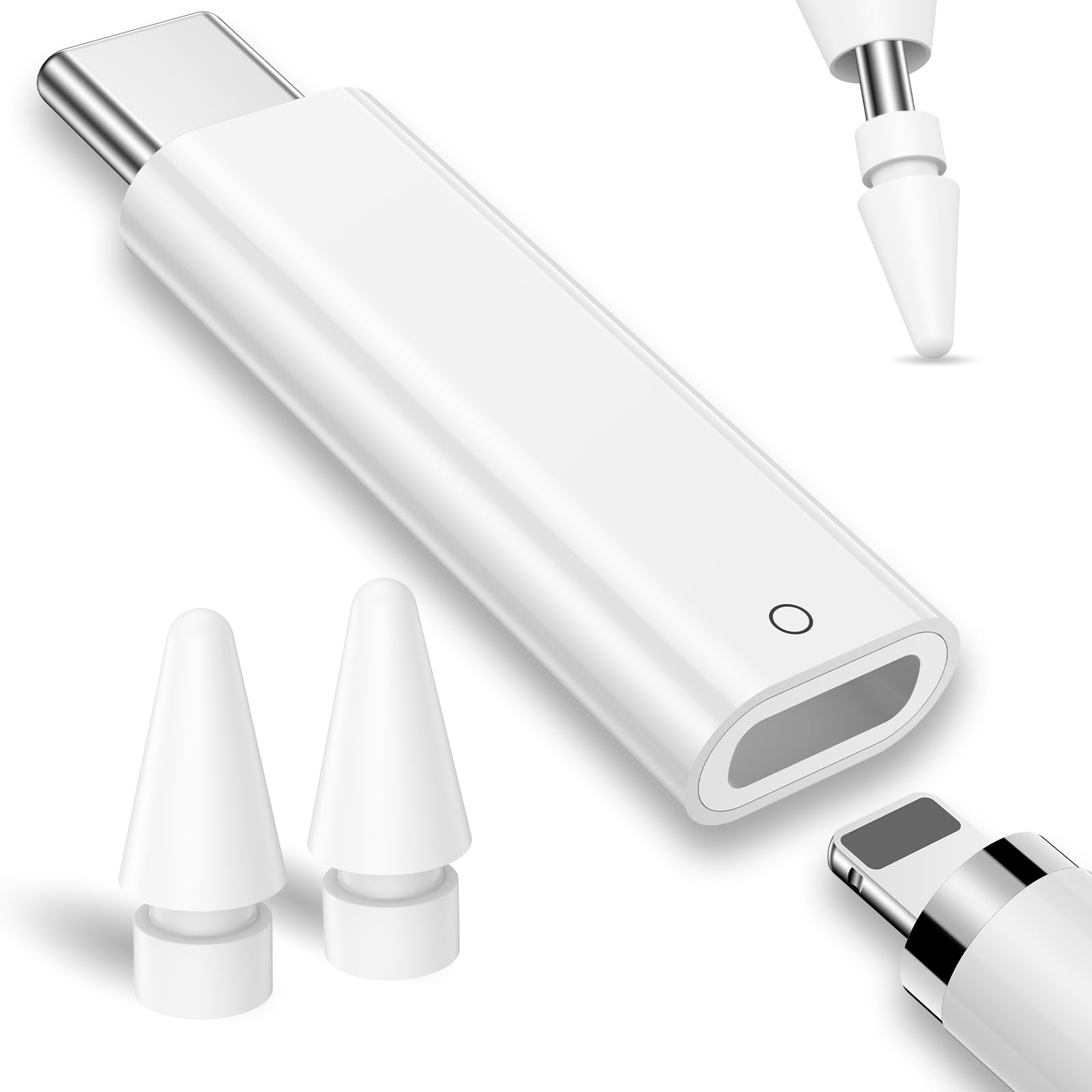 Amazon | Apple Pencil第1世代用 USB-C - Pencil充電器アダプター 3個