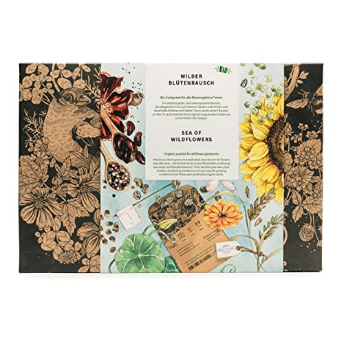 Wilder Blütenrausch - set de propagación de semillas ecológicas para todos los floricultores con 12 variedades resistentes a las semillas seleccionadas del mundo de las flores