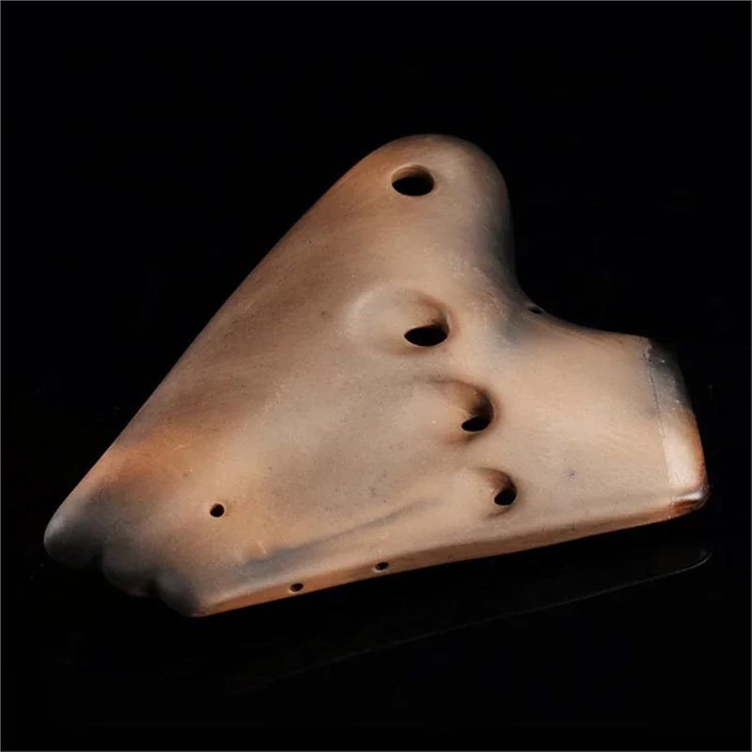 トリプルオカリナ（陶器、中国産） トリプルオカリナ 素焼 裏穴式