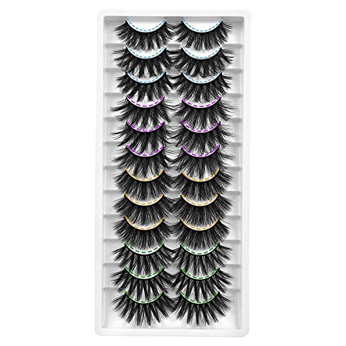 Winifred False Eyelashes 20MM 3D Fake Eyelashes Fluffy Volume Faux Mink Lashes Pack 12 Pairs 4 Styles False Lashes
