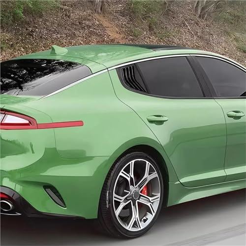 Pasuje do Kia Stinger 2018-2023 tylna żaluzja samochodu pokrywa migawki naklejka wykończeniowa Vent Scoop ABS włókno węglowe czarne akcesoria Zasłony Osłonowe(Carbon)