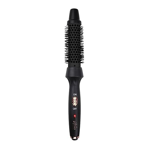 Aria Beauty Cepillo térmico iónico para peinar caliente - Negro - No sopla aire - Diseño ligero y fácil agarre - Negro - 1 unidad