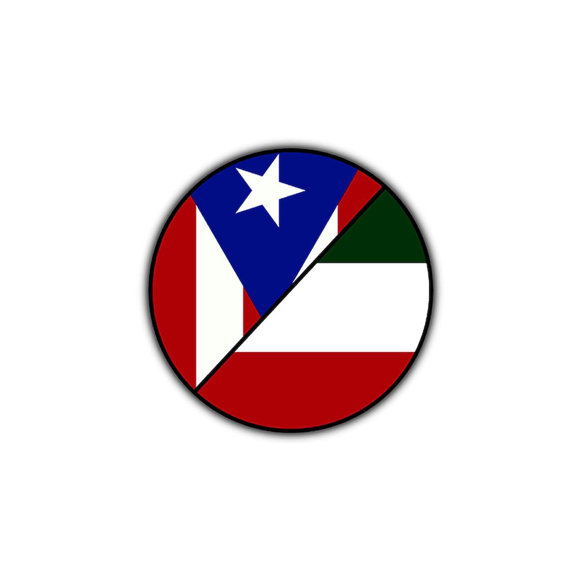 CafePress Italian/Puerto Rican Oval Sticker Oval Car Bumper Sticker