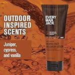 Every Man Jack Beard + Face Recovery Lotion - Moisturizes Relieves Dry Skin and Beard Itch - Light Aged Bourbon Scent - Made w/Naturally Derived Ingredients like Coconut Oil, and Witch Hazel - 3.2 oz (2 Pack) - Image 3