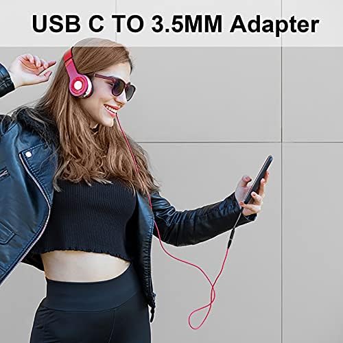 USB C to 3.5mm Jack Adapter, Typc C to 3.5mm Headphone Adapter Compatible with Samsung Galaxy S22 S21 S20 Ultra Note 20 Huawei P30 P20 Mate 10 Mate 20 Pro, Pixel 4 3 2 XL, Xiaomi 9 8