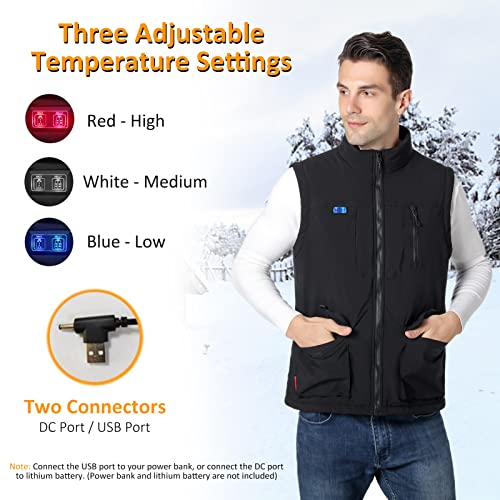 Image of Adult Heated Vest for Men Women - 11 Zone Electric Heating Jacket for Outdoor Winter Warmth