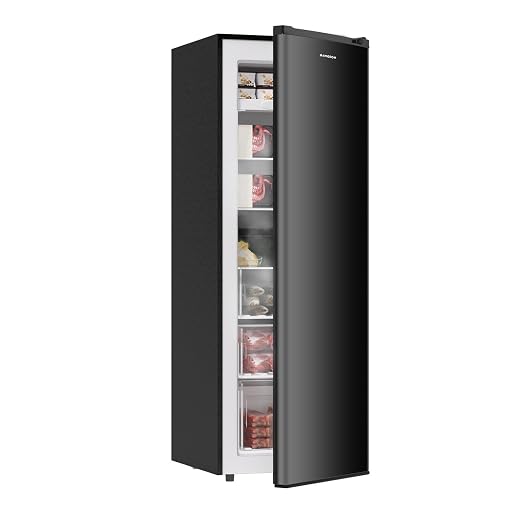 7.0 Cu.ft Upright Freezer, Convertible Freezer/Refrigerator, Silver | Stand Up Freezer with 5 Shelves & 3 Drawers, Reversible Door, Upright Freezer for Kitchen, Garage, Office