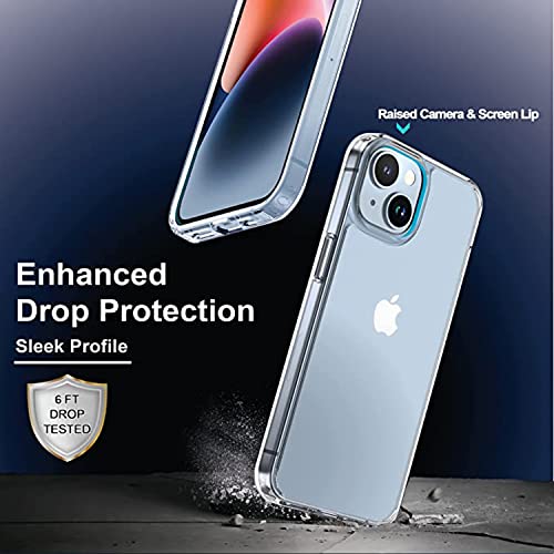 Image of VJS Back Cover Case Designed for Apple iPhone 14 Plus [6.7 inch] - Transparent, Soft Flexible TPU, Shockproof, Camera Bump, Clear and Military-Grade Drop Protection
