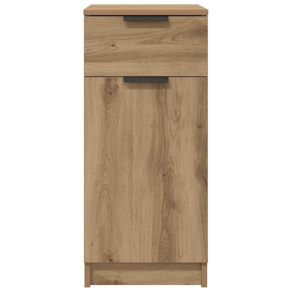 Pratico armadietto da scrivania con cassetto e scomparti in robusto legno – Versatile armadietto con spazio per organizzare l'ufficio e accessori per la casa