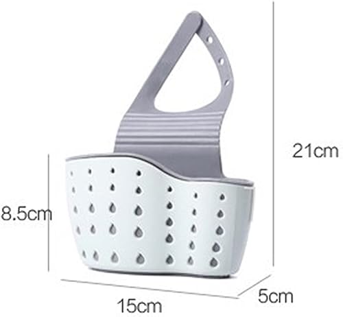 Miniatura 7 de Soporte para fregadero de cocina, cesta de drenaje colgante, organizador de esponja de jabón, estante organizador de baño, soporte para grifo,