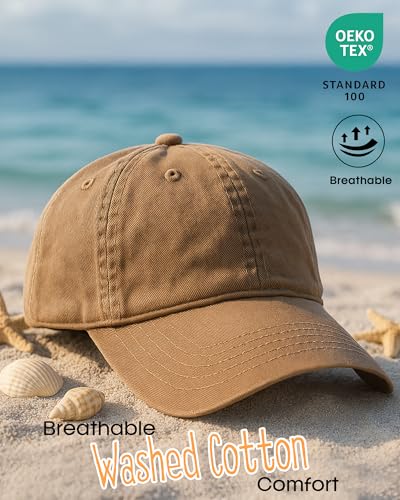 FURTALK Toddler Baseball Hat Kids Boys Girls Adjustable Washed Cotton Baseball Cap with Ponytail2