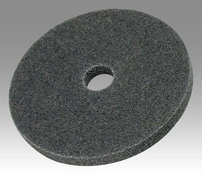 3M Scotch-Brite XL-UW Unitized Silicon Carbide Soft Deburring Wheel - Very Fine Grade - Arbor Attachment - 6 in Diameter - 1/2 in Center Hole - 1/2 in Thickness - 22870 [PRICE is per CASE]