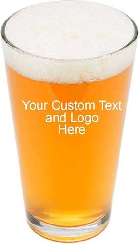 ANY TEXT, vasos de pinta de doble cara grabados personalizados para cerveza, jarra de 16 onzas, texto grabado con láser, regalo personalizable para