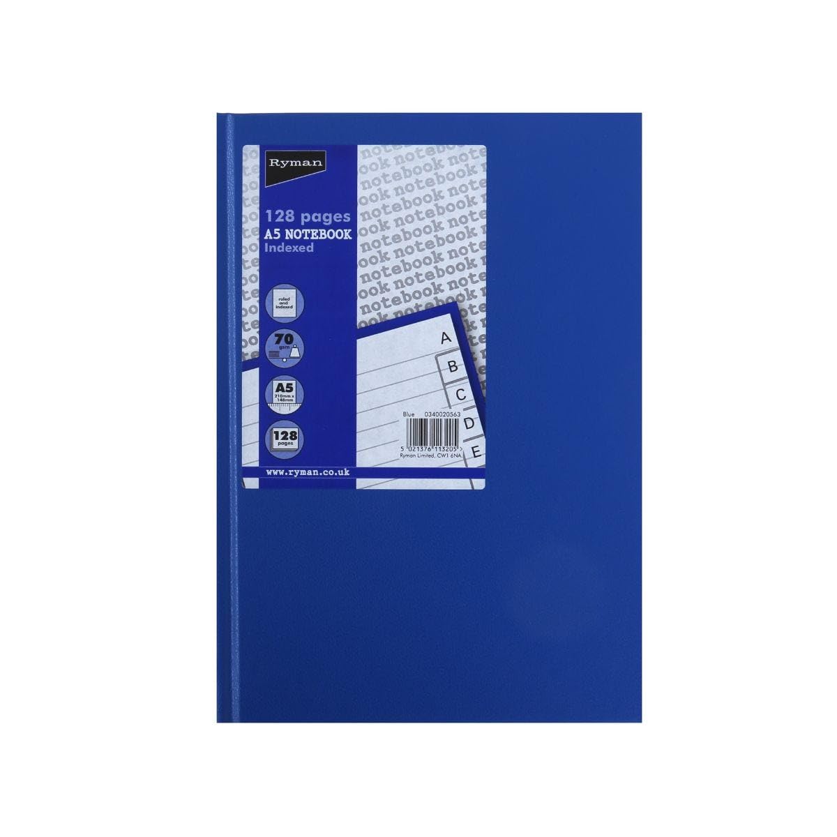 Ryman Case Bound Memo Book Indexed A5 128 Pages 70gsm