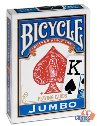 Cartes Production - Carte Da Poker Di Bicycle, Jumbo, 52 Carte, Colore: Blu