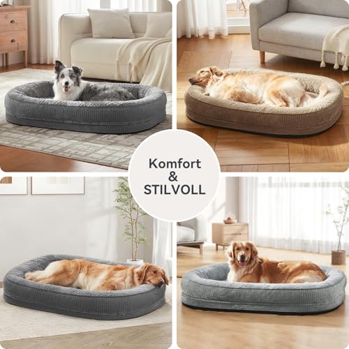 Pawk-Orthopadisches-Hundebett-Grosse-Hunde-Vierseitiges-Nackenrolle-Kissen-Hundebett-Orthopadisch-Memory-Foam-Hundekorb-XL-Wasserdicht-rutschfest-Hundebetten-Abnehmbar-und-Waschbar | Dealmeister.io Alt tag für bilder post titel