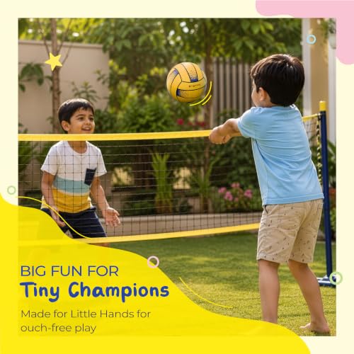 Image of Lifelong Volleyball for Kids & Adults | Soft PVC | Lightweight Training Ball for Indoor & Outdoor Play | Beach, Pool & Playground | Yellow | 5.8 inches