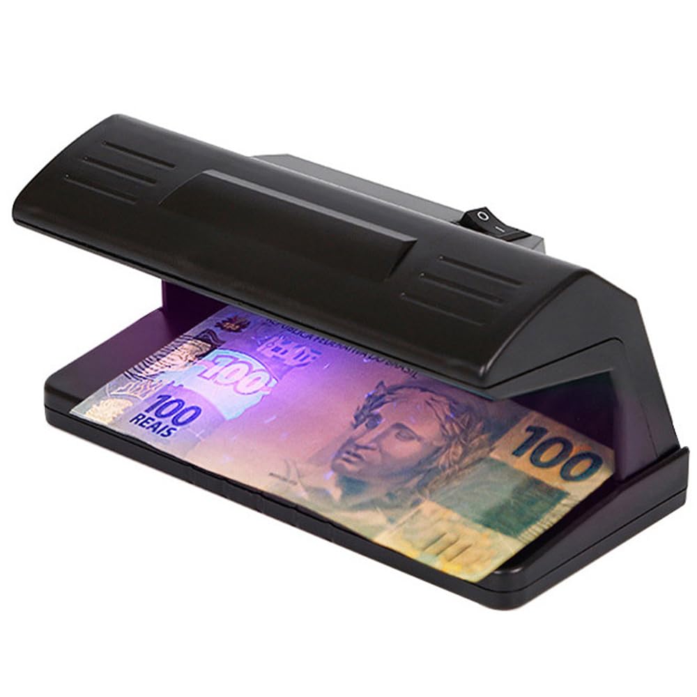 XEERUN Note Checker, Counterfeit Money Detector, UV LED Light Money Checker Machine, Easily Spots Fake Money Notes, Fraud Prevention Money Checker, for Various Commercial Locations (UK Plug)