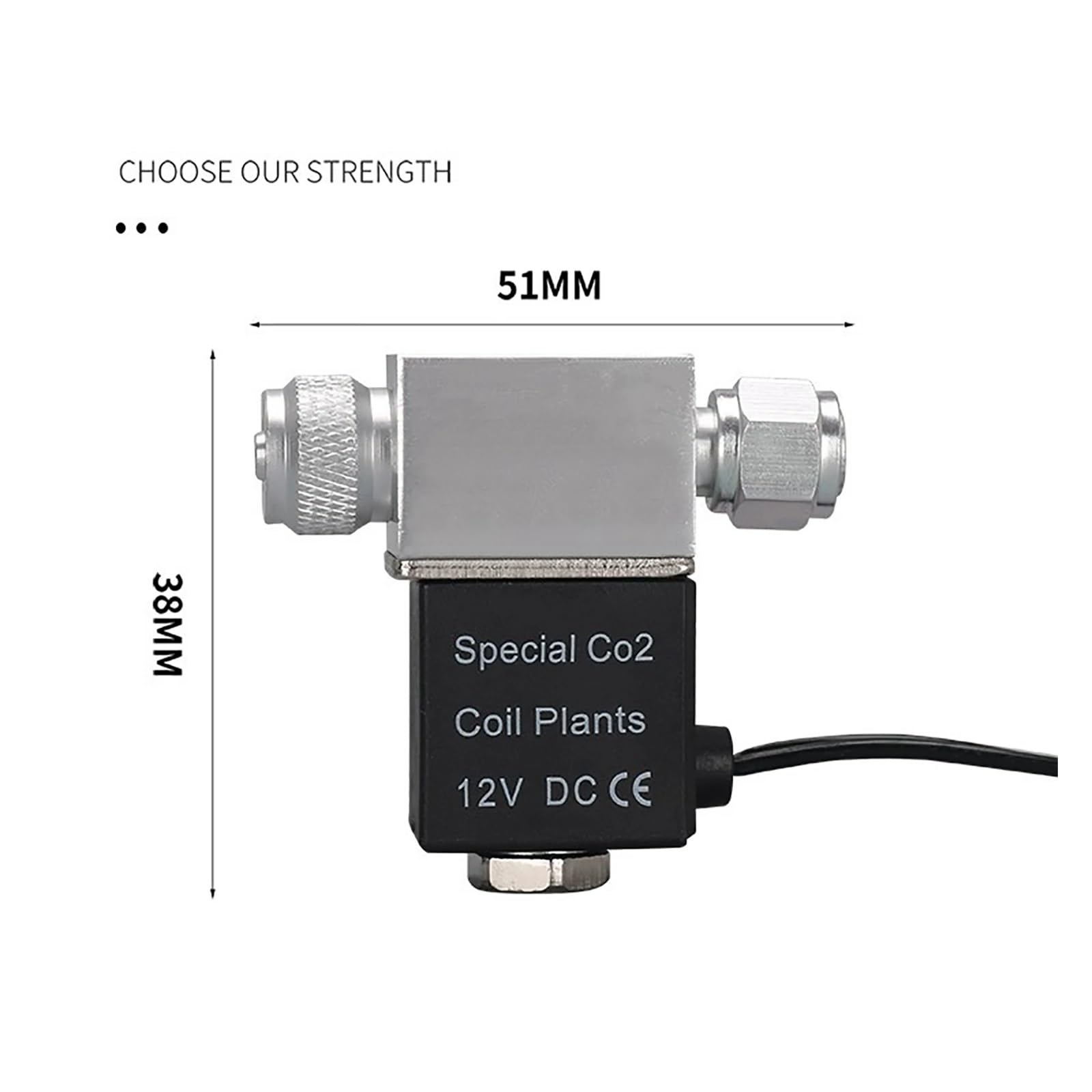 Elektryczny zawór elektromagnetyczny, zawór elektromagnetyczny do akwarium, regulator systemu CO2, akcesoria do akwarium, elektryczny zawór magnetyczny o niskiej temperaturze do akwarium DC12V