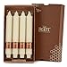 Root Unscented Grecian Collenettes Dinner Candles, 9-Inch Tall, Box of 4, Ivory