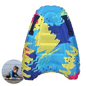Opblaasbaar bodyboard, draagbare zwemplank met handgrepen, surfboards, zachte bodyboards om te zwemmen, leren hulpmat…
