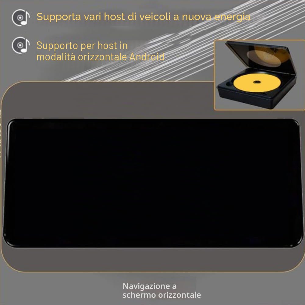 Lettore CD portatile per auto con USB per sistemi di navigazione Android, qualità audio senza perdita, design compatto in materiale PC, lettore DVD esterno per aggiornamento dell'auto stereo, unità
