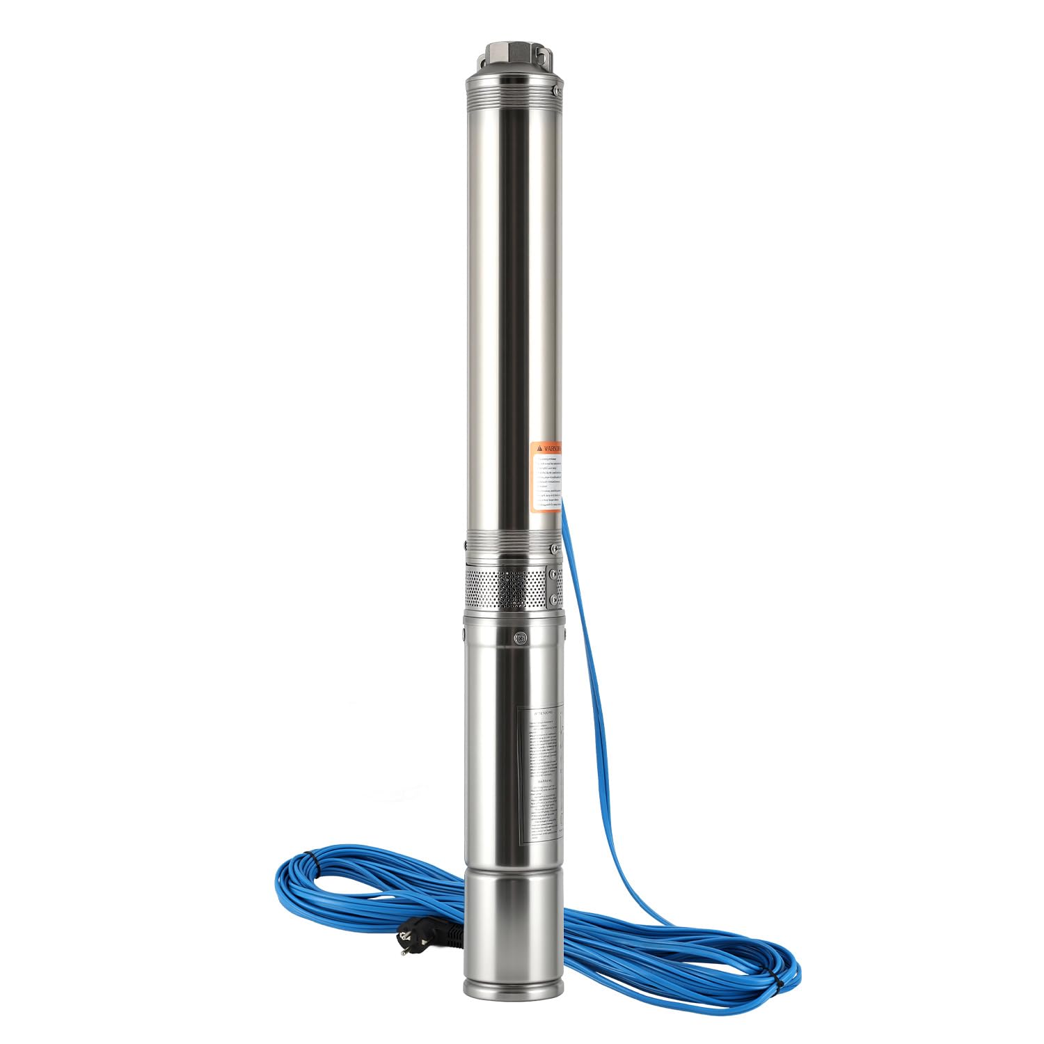 1100W Tiefbrunnenpumpe 4 Zoll Edelstahl, Brunnenpumpe mit integrierter Steuerung, 4000 L/h 84 m 8,0bar mit 20 m Kabel, Max.150g/m3 IP68 für Gartenbewässerung, Brunnen, Zisterne