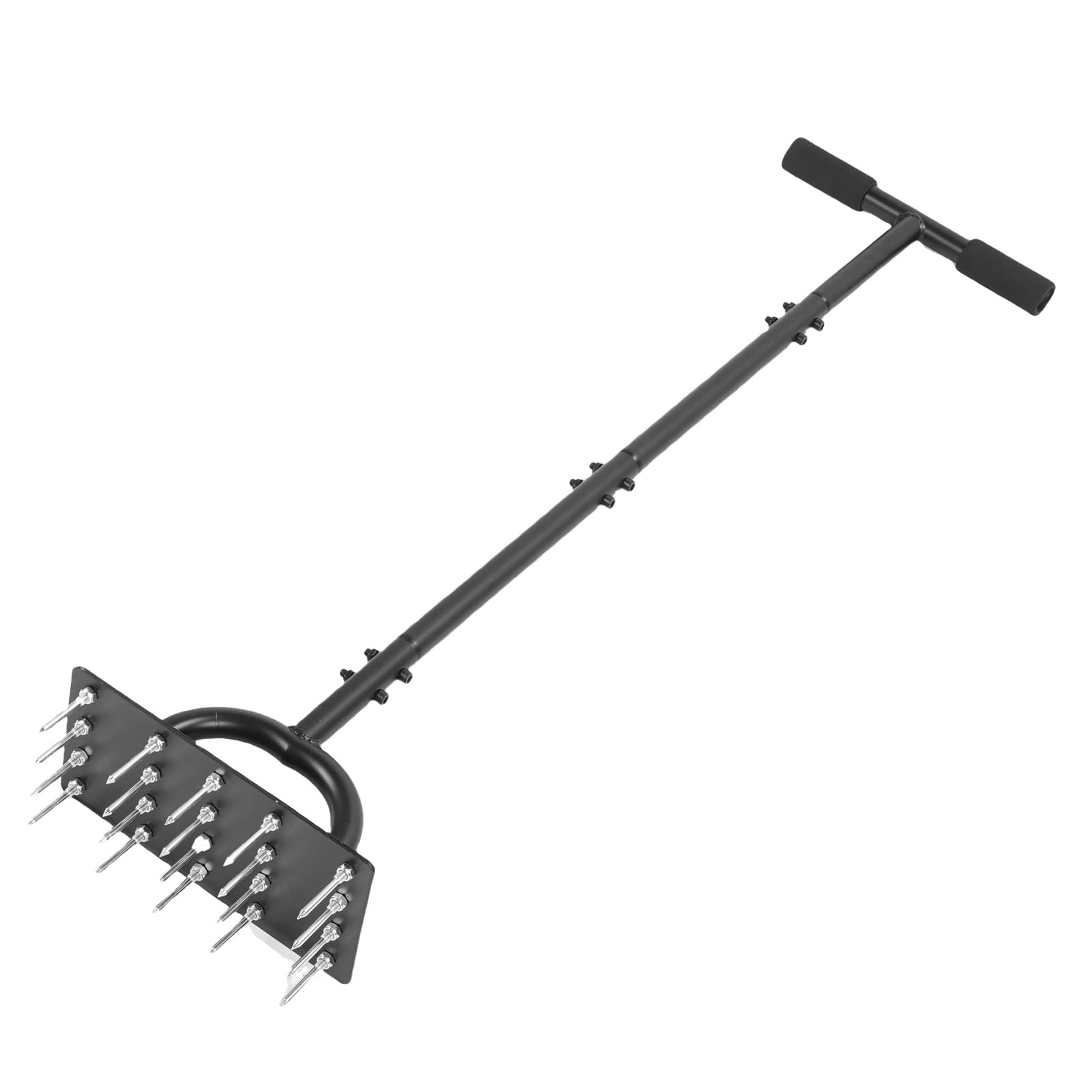 Aérateur de Pelouse Puissant, 20 Pointes, Outil Manuel pour Cour, Conception Ergonomique, Construction en Acier de 34.6 Pouces