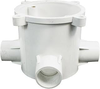 Aexit White PVC Control electrical Flush Type Wall Mounted 4 Way Round Junction Box Case