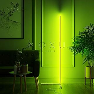 Kōnā Floor Lamp Colour Changing 140cm Tall Minimalist Nordic RGB LED Corner Lamp with Dimmable Remote Controller (White)