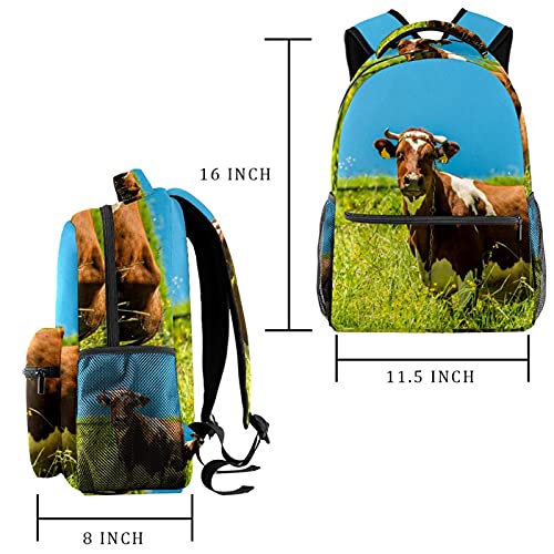 Sac à dos imprimé vache dans l'herbe idée cadeau originale - 2