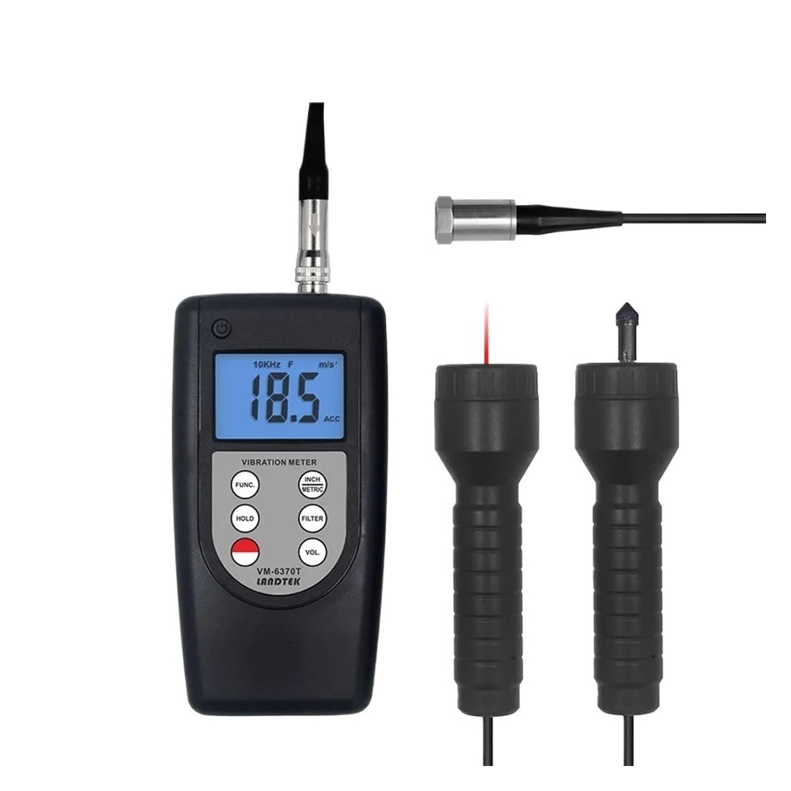 Mthckxjbsuz One Color Vibration Meter, Vm-6370T Tachometer & Vibration Meter Analyser Handheld Vm6370t
