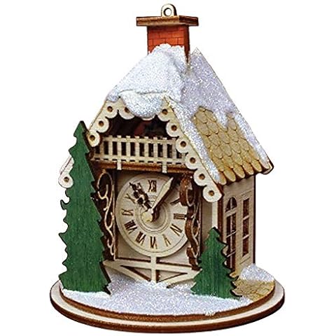 Ginger Cottages Old World Alpine Time Clock Shoppe Glass Blown Tree Christmas-Ornaments Cover