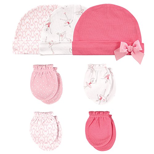 Image of Hudson Baby Unisex Baby Cotton Cap and Scratch Mitten Set