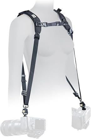 BLACKRAPID Double Slim-X Extra Comfort Body Strap, Nylon, Black, One Size