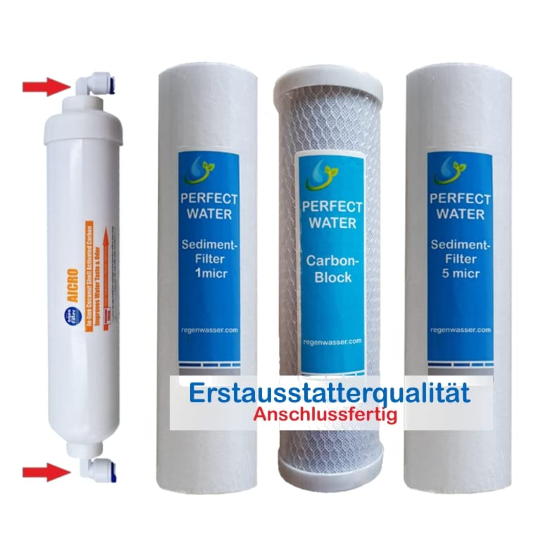 RETEC 10" Zoll Filterset 1/2 Jahre für 5 Stufige Osmoseanlagen Ersatzfilter Filter