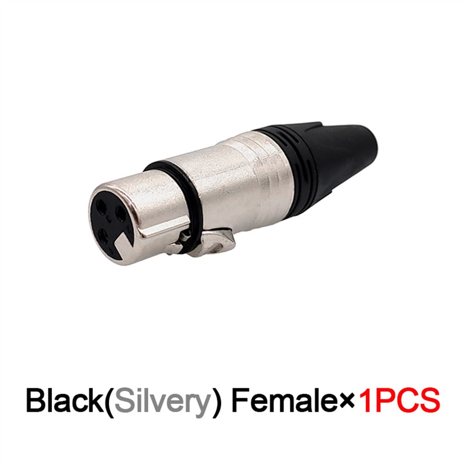 Złącze XLR 3-pinowa wtyczka audio wtyczka mikrofonu złącze głośnika męskie żeńskie kolorowe złącze mikrofonowe 1 szt. (czarny żeński)