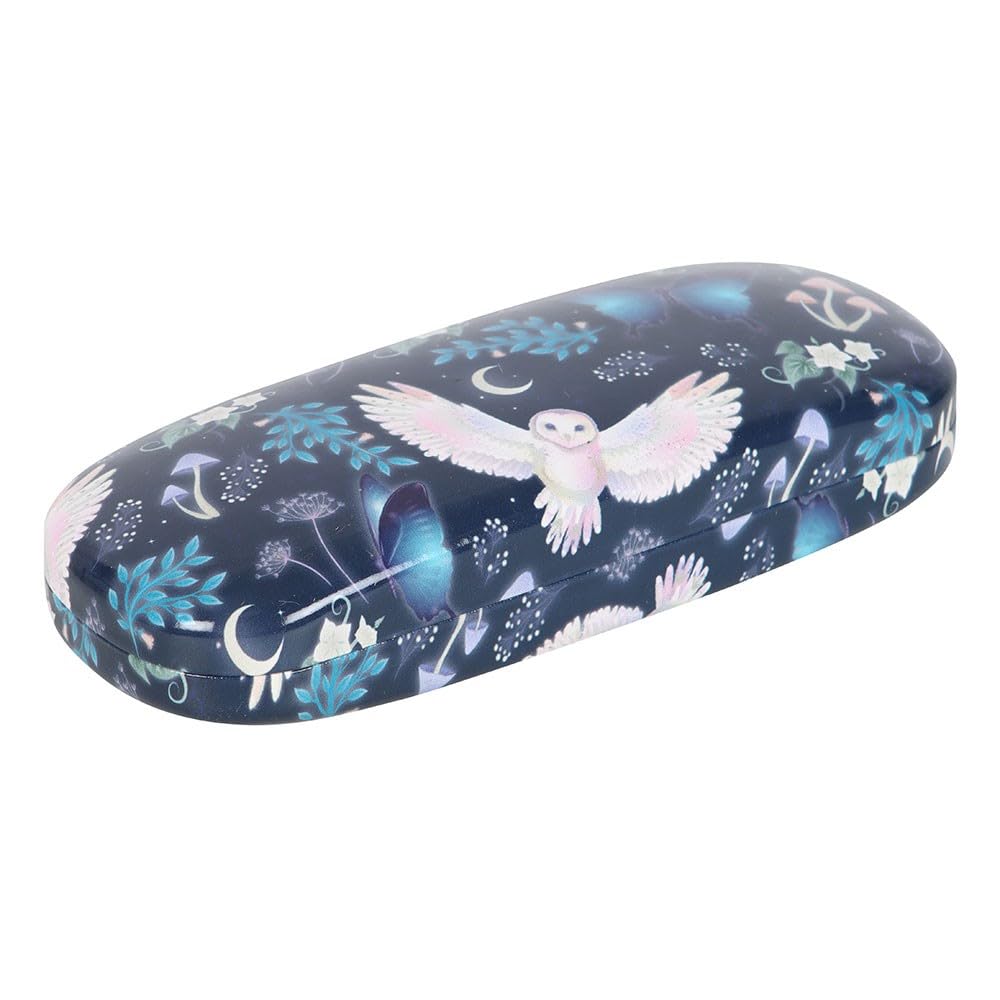 Something Different Men's Blue Night Flight Owl Print Glasses Case