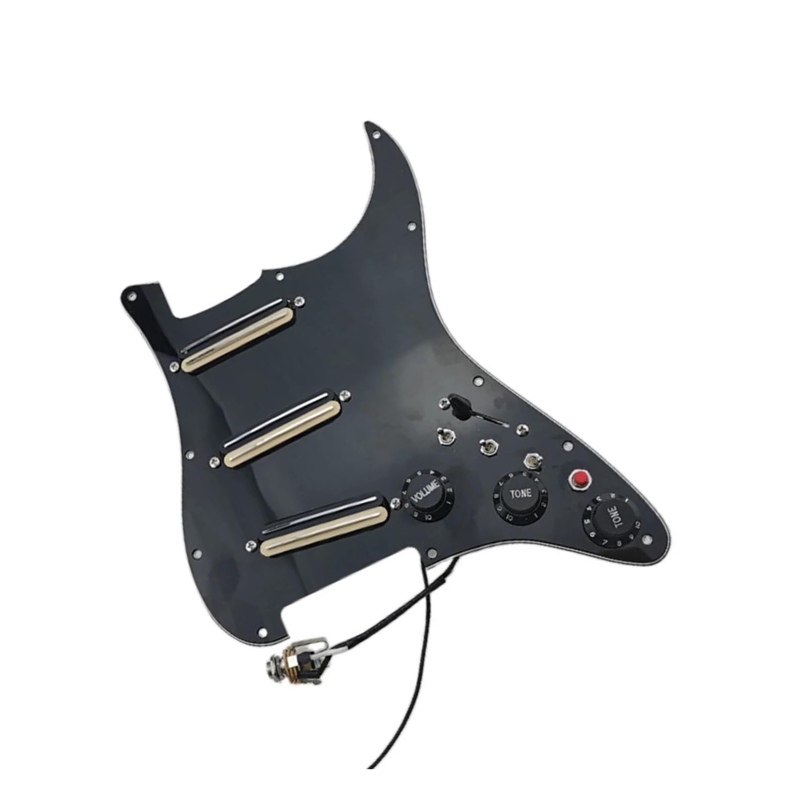 Kit pickguard pré-câblé SSS à mini bobine multifonctionnelle haute puissance noir
