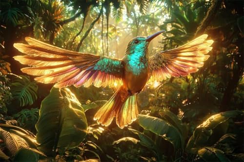 Adultos y Principiantes Diamond Painting Taladro Completo 5D DIY Arts Kits Pájaro De Plumas Brillantes Imagen Diamante Pintura Pintura Para Decoración Pared Hogar Taladro Redondo 60x90cm C0725