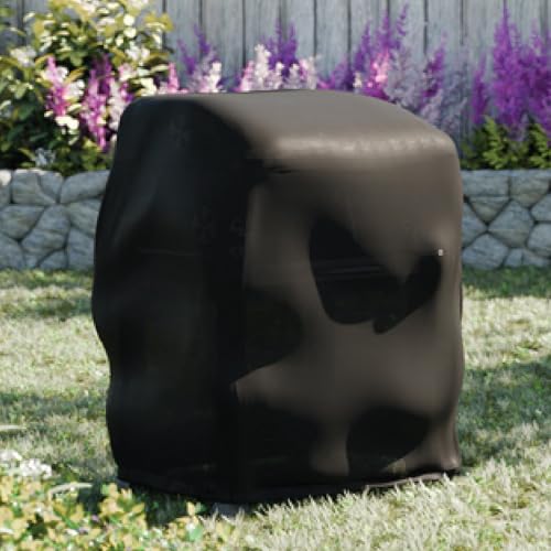 tepro Universal Abdeckhaube für Grillwagen, Klein, Wetterfest, Wasserabweisend, mit UV-Schutz, aus strapazierfähigem Polyethylen, Maße ca. 104,1 x 48,3 x 101,6 cm, Schwarz