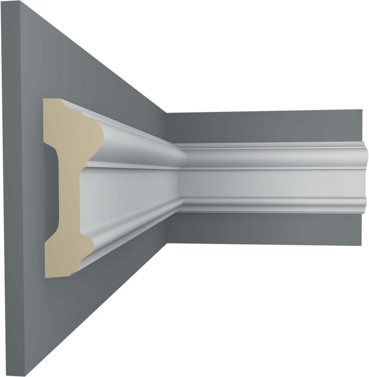 Ekena Millwork 3 5/8"H x 1 1/4"P x 94 1/2"L Bedford Chair Rail
