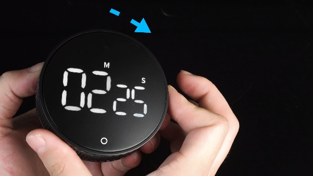 Timer Da Cucina Digitale Magnetico Con Ampio Display LCD - Acciaio Inox, Da Tavolo O Frigorifero