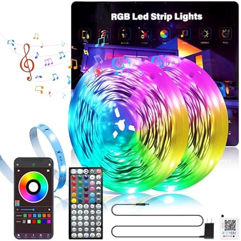 GANZQH 150FT Color Changing LED Strip Lights Cover