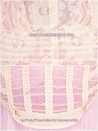 Image of Long Straight Light Pink Anime Cosplay Wig 39'' Pastel Pink Wigs with Bangs | Pink Virtual Singer Costume Wigs for Women Halloween Party Daily