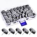 TecUnite 36 Pieces Furniture Pad Nails 24 mm Black Nail-on Slider Glide Felt Pads with Storage Box for Wooden Furniture Chair, Stools and Table Leg Feet