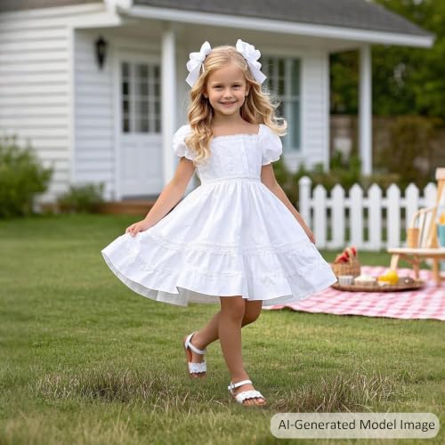 Image of Felix & Flora Toddler Girl Sandals - Little Girl Easter Dress Shoes Lightweight Open Toe Beach Holiday Flats