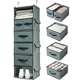 SMIRLY 6 Shelf Hanging Closet Organizer and Storage Shelves - Hanging Organizer for Closet, Hanging Shelves for Closet Organizers and Storage, Large Closet Organizer, Sweater Storage for Closet